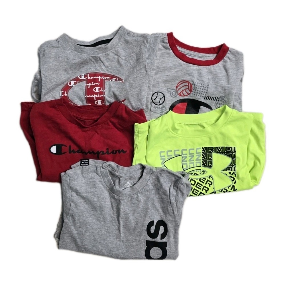 Under Armour Champion Boy's Tshirt Size‎ 4 Multicolor  Lot Of 5
